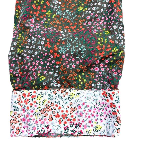 Lands' End Women's Pull-on Cropped Wide Leg Pants Ditsy Floral L/XL - Picture 2 of 4